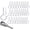 White, variant on TAIHUIMY 30 Pack Screw Hook Q-Hanger Hooks for Outdoor String Lights, Hanging Eye Iron Hooks Christmas Rope Clips, Wall Wood Cabinet Ceiling for Light Plants Wind Chimes, Include Wing Nut Driver