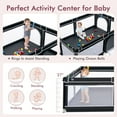 thumbnail image 5 of Gymax Baby Playpen Extra-Large Safety Baby Fence w/ Ocean Balls & Rings Black, 5 of 9