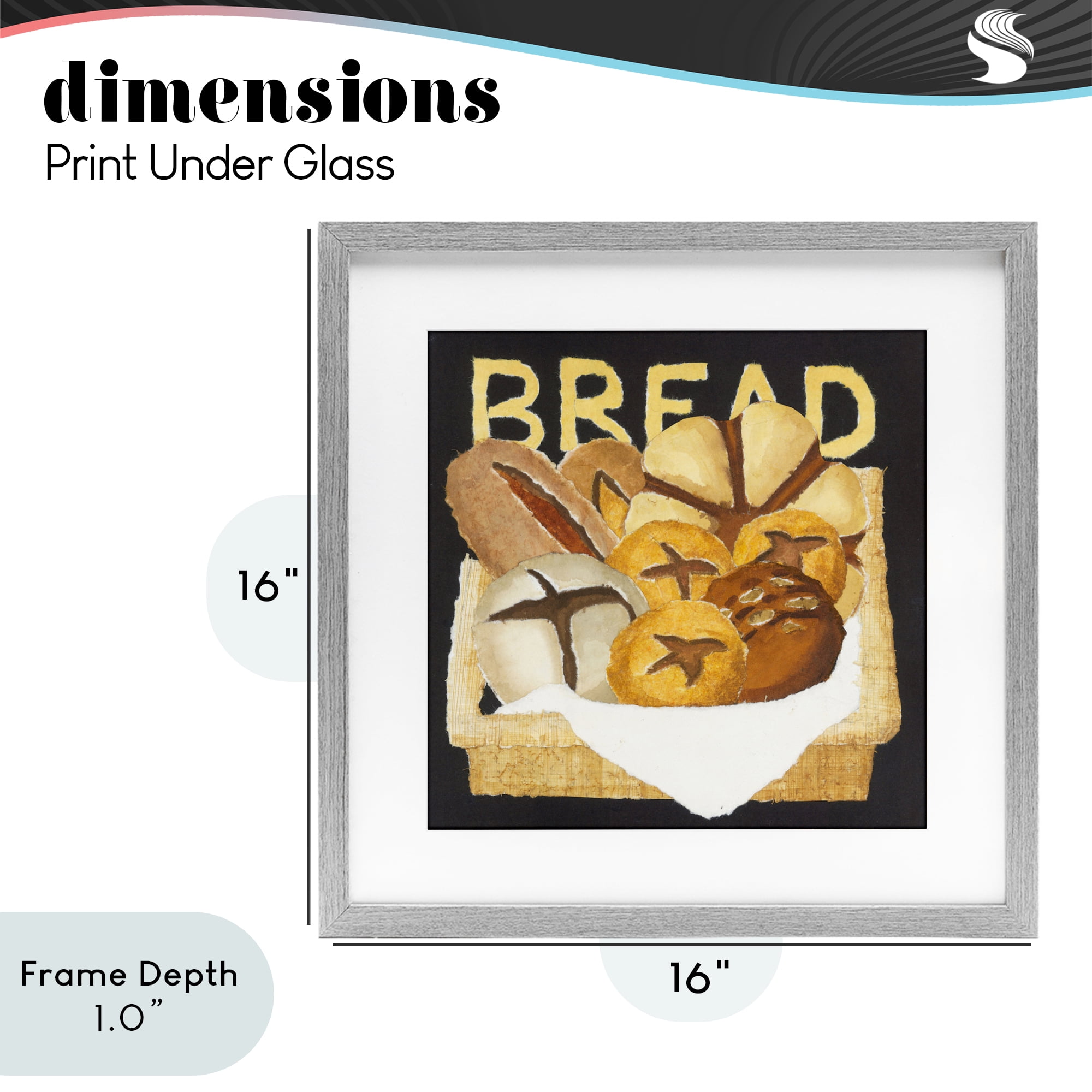 Stupell Industries Bread Assorted Box Gray Framed Print Under Glass, design by Nancy Overton