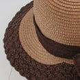 thumbnail image 4 of tarylea Wide Brimmed Hats for Women Sun Weaving Straw Hat with Bow Tie Casual Summer Beach Vacation Holiday Hat, 4 of 6