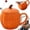 Orange, variant on Pumpkin Ceramic Coffee Mug with Lid 14oz for Halloween,Autumn Fall Design, Microwave Safe, Novelty Cup, For Women & Friends, Family Decor