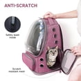 thumbnail image 4 of Mochila para gatos Cawypety transparente para 7 kg, color rosa, 4 of 8