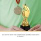 thumbnail image 2 of Trofeo deportivo de moda, estrella de plástico, para competición deportiva de estudiantes y niños, talla M (dorado), 2 of 8
