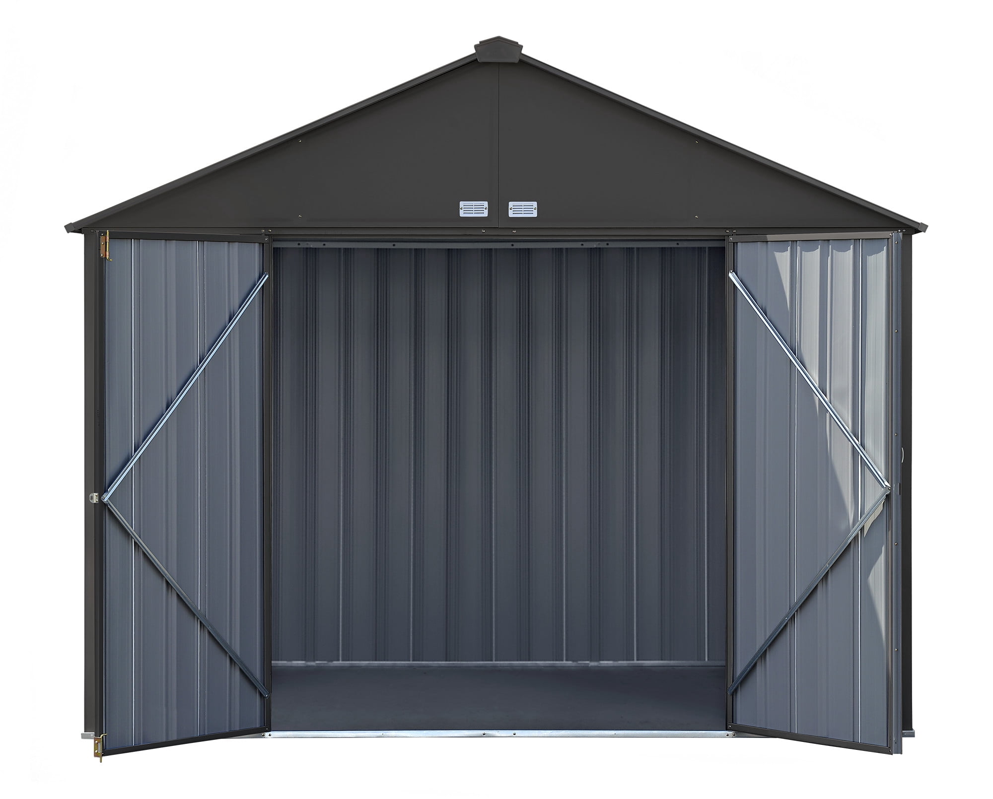 Ezee Shed Steel Storage 10 X 8 Ft. Galvanized Extra High Gable Charcoal