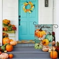 thumbnail image 6 of Welcome Fall Pumpkin Small Decorative Garden Flag, Autumn Beach Coastal Coral Leaves Yard Lawn Outside Decor, Thanksgiving Nautical Crab Starfish Outdoor Home Decoration Double Sided 12.5 x 18, 6 of 6
