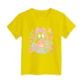 thumbnail image 6 of NOLDARES Girls Halloween Pumpkin Shirt, Witch Hat Ghost Floral Neon Graphic Short Sleeve T-Shirt Yellow for Size 11-12 Years, 6 of 7