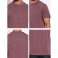 thumbnail image 7 of DARING DIVA Men's Crew Neck Short Sleeve Solid Color Retro Style T-Shirt XL Burgundy, 7 of 7