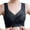 Black, variant on Sngxgn Sports Bras for Women Padded Strappy Sports Bra Seamless Mid Impact Workout Crop Tops(Grey,L)