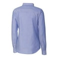 thumbnail image 3 of Women's Cutter & Buck Blue Durham Bulls Stretch Oxford Long Sleeve Tri-Blend Button-Up Dress Shirt, 3 of 3