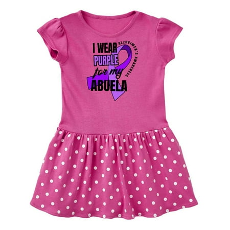 

Inktastic Alzheimers Awareness I Wear Purple For My Abuela Gift Baby Girl Dress