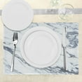 thumbnail image 3 of Ambesonne Marble Print Place Mats Set of 4, Antique Oceanic, Standard Size, Cadet Blue White, 3 of 6