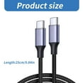 thumbnail image 2 of Necvior USB C Cable 100W USB C to USB C Cable Type C to Type C Fast Charging Nylon Braided USB C to USB C Cable for Phone, 2 of 13