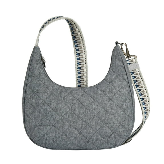 Travelon Boho Anti-Theft Slouchy Crossbody, Gray Heather