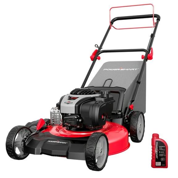 3-in-1 Gas Powered Self-Propelled Lawn Mower with 140CC B&S Engine 22-inch ,6-Position Height Adjustment