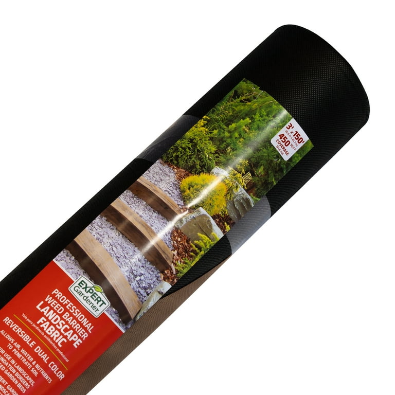 Expert Gardener Weed Barrier Fabric 3' x 150' Dual Color UV