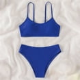 thumbnail image 4 of KAUOD Kids Girls 2 Piece Solid Bathing Suits Padded Strap Bikini Swimsuits UPF 50+ Girls Beach Sport Swim Sets Quick-Dry, 4 of 9
