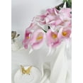 thumbnail image 2 of Pink Calla Lily with Pearl Pink Artificial Flowers Real Touch Calla Lily Faux Pink Flowers Arrangement Bouquet for Wedding Centerpieces for Party Home Decoration (Pink), 2 of 5