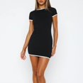 thumbnail image 6 of YUEVORA Dress for Women, Slim Fit Bodycon Stretchy Midi Dress, Figure Flattering Polyester Blend, Versatile Casual Outfit for Office and Daily Wear, 6 of 6