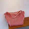 thumbnail image 2 of SUSHANG Striped Bag Big Canvas Tote Bag for Women Summer Beach Classical Fabric Soft Large Handbag Female Large Casual top Handle Bag, 2 of 6