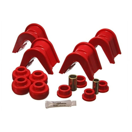 Energy Suspension 76-77 Ford Bronco/66-72 F-100/F-150 Red 4 Deg Offset Complete 14 Pc C-Bushing Set Fits select: 1977-1979 FORD F150, 1966-1976 FORD F100