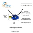 thumbnail image 4 of Blue Tang Fish Sea Life Pendant Necklace, 4 of 7