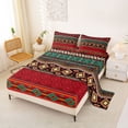 thumbnail image 2 of Erosebridal Bohemian Aztec Queen Sheet Sets, Oriental Geometric Art Bed Set, 1 Flat Sheet, 1 Fitted Sheet and 2 Pillowcases, 2 of 5
