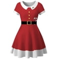 thumbnail image 3 of Disfraces de cosplay navideños para mujer, vestido vintage para fiesta navideña, ropa con estampado de copos de nieve, vestido de línea A para mujer, 3 of 5