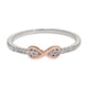thumbnail image 4 of Anillo de plata S925 para mujer, pequeño, fresco, de la suerte, con 8 caracteres, circonita, anillo sencillo para mujer, anillo de cola de una sola fila, 4 of 6