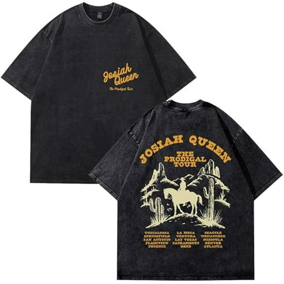 Josiah Queen The Prodigal Tour T-Shirt Vintage Wash Tee Women Men Short Sleeve Casual Crewneck Tee