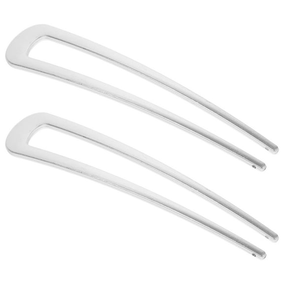 OFFIGAM Metal Simple Hair Pin Silver 2Pack
