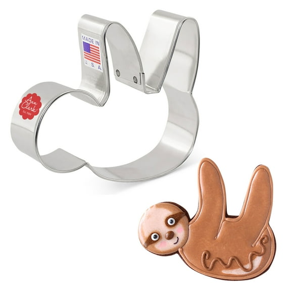 Ann Clark Sloth Cookie Cutter 3.75", Made in USA