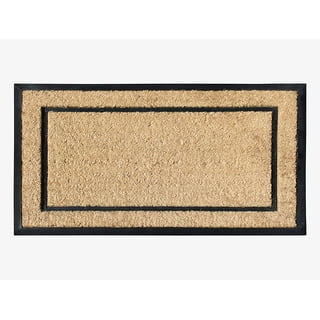 A1 Home Collections A1HC Flock Black/Beige 18 in x 30 in Natural