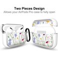 thumbnail image 2 of AirPods Pro Case, AirPods Pro Case, Wild Flower Garden Clear Case Design with Luxe Metal Ring Shockproof Protective Cover Case for AirPods Pro, 2 of 7