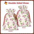 thumbnail image 2 of Naloa Tulips Flowers Drawstring Christmas Bags, 3D Xmas Gift Bags, Christmas Wrapping Bags, Xmas Goodie Bags, Treat Pouch Bags, Party Favor Bags-Medium, 2 of 9