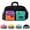 Black, variant on Portable Overnight Travel Duffel with Shoe Compartment, Water Resistant Carry On Tote for Weekend Getaway, Lightweight Nylon Gym Bag with Trolley Sleeve