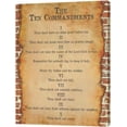 thumbnail image 2 of Jinflower Ten Commandments Wall Art Motivational 10 Decor Rustic Vintage Brick Pictures Print Painting Inspirational Framed Artwork Canvas Home Decoration for Bedroom Living Room 12''''x16'''', 2 of 6