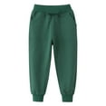 thumbnail image 2 of Toddler Sweatpants Green Sweatpants Boys Adjustable Drawstring Casual Pants With Pockets Boys Solid Pants Kids Spring Fall Pants 5-6 Years, 2 of 4