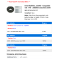 thumbnail image 2 of Drive Shaft Flex Joint Kit - Compatible with 1996 - 2003 Mercedes-Benz S500 1997 1998 1999 2000 2001 2002, 2 of 2