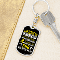 thumbnail image 6 of Issue Of Faith Stainless Steel or 18k Gold Premium Swivel Dog Tag Keychain, 6 of 16