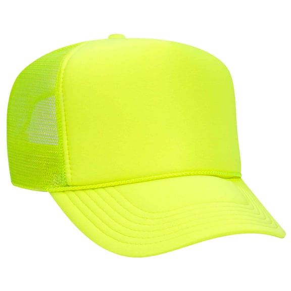 OTTO CAP Neon 5 Panel High Crown Mesh Back Trucker Hat