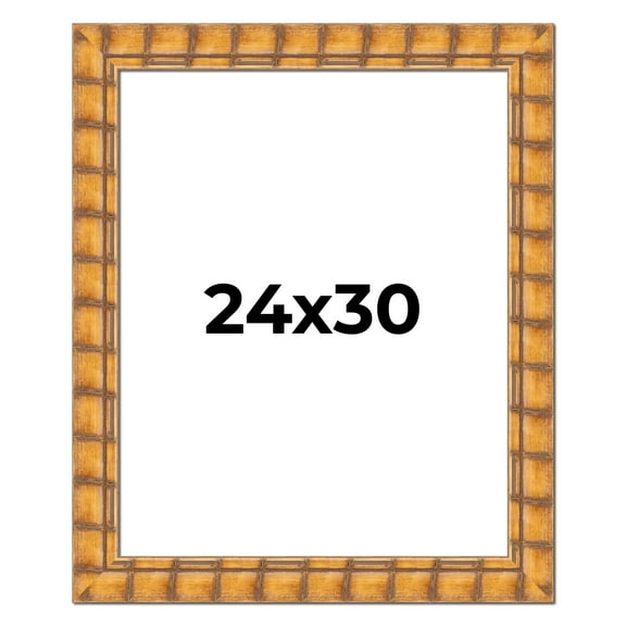24x30 Frame Beige Real Wood Picture Frame Width 3 inches | Interior Frame Depth 0.5 inches |