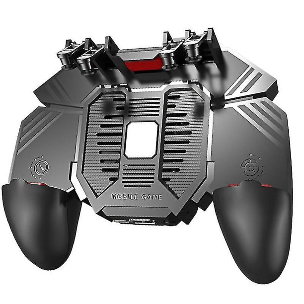 Controlador de juego móvil Ak77, controlador de juego Pubg Gamepad, con disparador de juego de 6 dedos, controlador de teléfono Gamepad con ventilador de refrigeración, Shoot Sensi