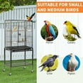 thumbnail image 3 of YYAo Pet Bird Cage, Bird Cage,53" Large Flight Bird Cage with Rolling Stand & Storage Shelf for Parrots Lovebird Cockatiel Parakeets, Black, 3 of 10