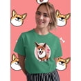 thumbnail image 2 of I Heart Corgi Wink T-Shirt Women -Image by Shutterstock, Female 3X-Large, 2 of 4