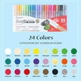 thumbnail image 3 of Vibrant 24-Color Acrylic Marker Set - 1mm Fine Tip Waterproof and Quick-Drying Paint Pens for Creative Doodling on Various Surfaces, 3 of 7