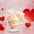 thumbnail image 4 of Regalos de Té para Amantes Del Té Acrílico en Forma de Corazón Taza de Té Ornamento 15cm Más Largo Lado Lindo Regalos de Oficina para Decoraciones de San Valentín, 4 of 9