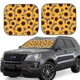thumbnail image 2 of Daiia Artistic Zebra Print Sunflower 2PCS Car Windshield Sun Shade, Foldable Sun Shield for Car Front Window, Auto Sun Blocker Visor Protector Universal for Truck SUV Pickup-Large, 2 of 7