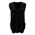 thumbnail image 5 of Ediodpoh Solid Knit Sweater Vest with Collar and Pocket Autumn Winter Sleeveless Pullover Sweater Vest Women for Casual Warm Fashion Black L, 5 of 6