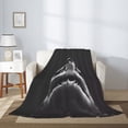 thumbnail image 2 of Disketp Black And White Shark Cozy Flannel Fleece Throw Blanket: Has a velvety texture for All Seasons - Perfect for Women, Men, & Kids"60"x50", 2 of 6
