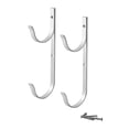 thumbnail image 4 of BSJJY Pool Pole Hanger Premium 2pc Aluminium Holder Set, Ideal Hooks for Telescopic Poles, Skimmers, Leaf Rakes, Nets, Brushes, Vacuum Hose, Garden Tools and Swimming Pool Accessories, 4 of 5